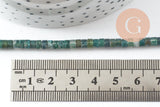 Perle rondelle agate mousse, perle agate ,agate mousse naturelle, perle pierre, 4mm, fil de 160 perles, x1 (G3017)