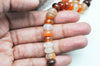 EP Perle rondelle cornaline orange naturelle,Pendentif bijoux, création bijou pierre naturelle,10mm, le fil de 60 perles G4431