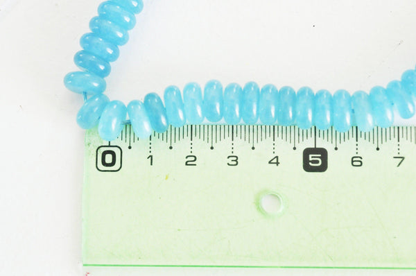 EP Perle rondelle jade bleu ciel,perle jade,pierre naturelle,jade naturel,perle pierre,perle facette,jade,10x5.5mm,fil 75 perles G5219