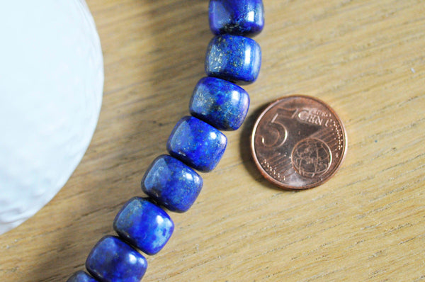 EP Perle rondelle lapis Lazulis, des perles naturelles pour creation bijou en pierre naturelle lapis naturel,le fil de 40 perles, 11x10mm G3820