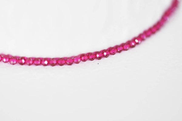 EP Perle rubis 2mm,rubis synthétique, perle pierre,bijou pierre,pierre précieuse,perles bijoux,2mm,fil 160 perles G77-