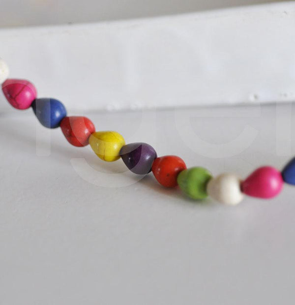 EP Perles gouttes multicolores howlite, howlite naturelle, perle turquoise, perle pierre, création bijoux, x 10-G1635