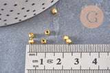 Perles intercalaires hexagone facettées zamac doré 3.5mm, x50 (G10809)