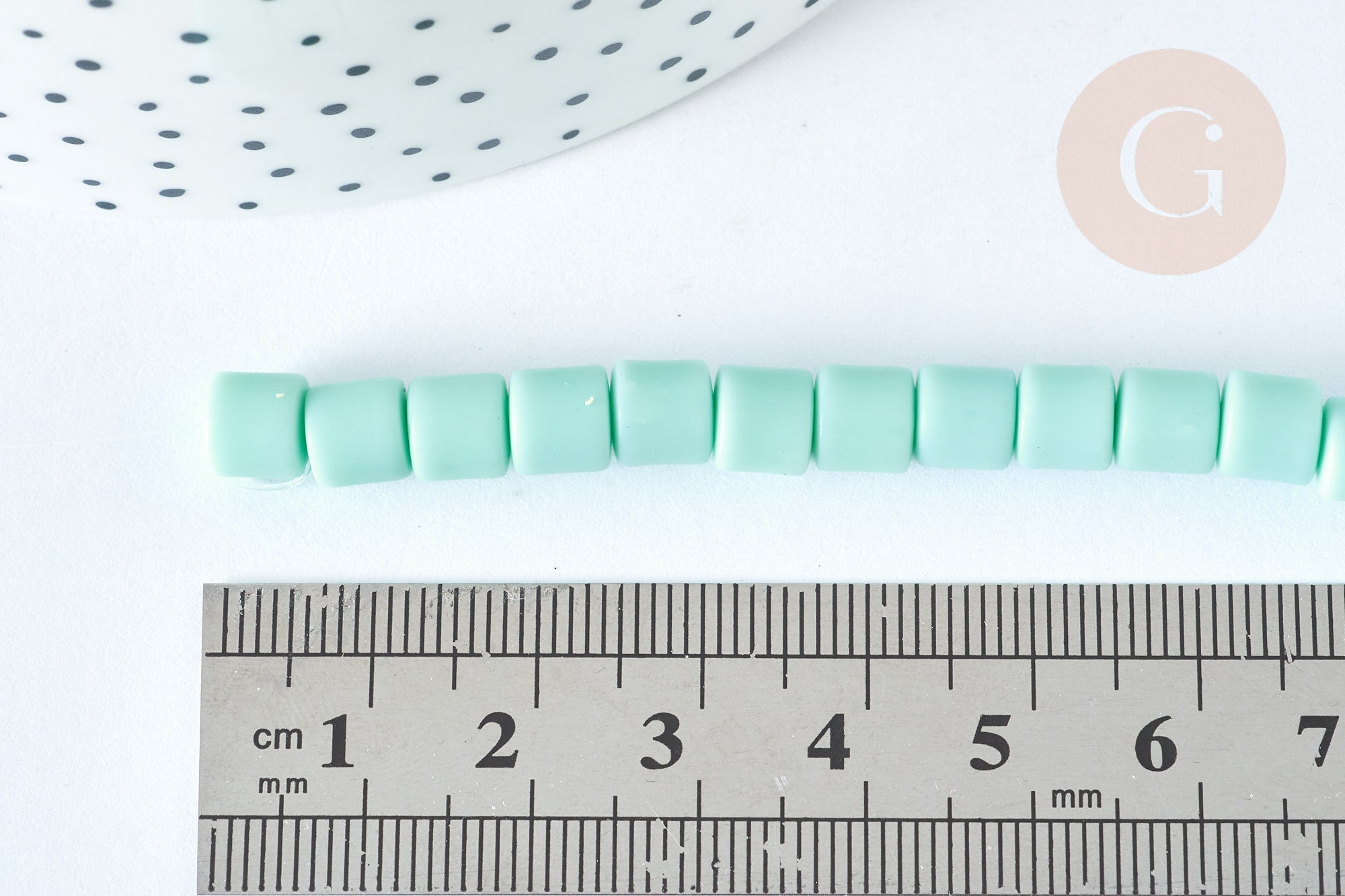 EP-Perles polymère tube Turquoise 6.5x6 mm, fabrication bijoux heishi plastique,le fil de 40cm G7198