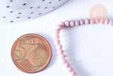 EP-Perles toupies cristal vieux rose 3.5x2.5mm, perles bijoux, perle cristal,Perle verre facette,création bijoux, fil 39.9cm G6765