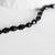 EP Perles verre noir, Perles verre, perle forme ovale, fourniture créative, grain de riz, verre noir, création bijoux, fil de 70-G564
