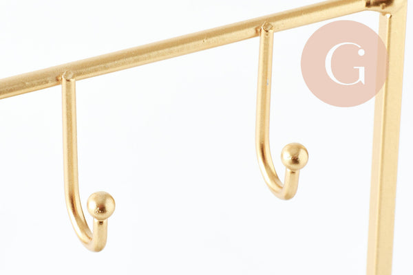 EP-Présentoir à bijoux fer doré miroir, présentoir pour rangement de bijoux, x1 G9395