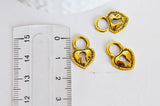 EP RUPTURE Pendentif coeur laiton doré , pendentif sans nickel,creation bijoux,coeur doré, pendentif laiton doré,17mm,x 5-G949