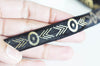 EP Ruban élastique motif Aztèque or EFJF, fabrication bijoux, bracelet EVJF,ruban mariage,fourniture créative,scrapbooking,16mm,1 mètre-G1578