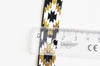 EP-Ruban élastique motif Aztèque or noir EFJF, fabrication bijoux, bracelet EVJF,ruban mariage,scrapbooking,16mm,1 mètre-G1579