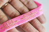 EP Ruban élastique rose or ALOHA EFJF, fabrication bijoux,bracelet EVJF,ruban mariage,scrapbooking,16mm, longueur 1 mètre-G874