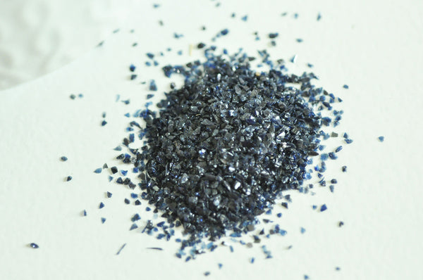 EP Sable pierre chips quartz bleu foncé 0.3-2mm non percé, x20gr (G5162)