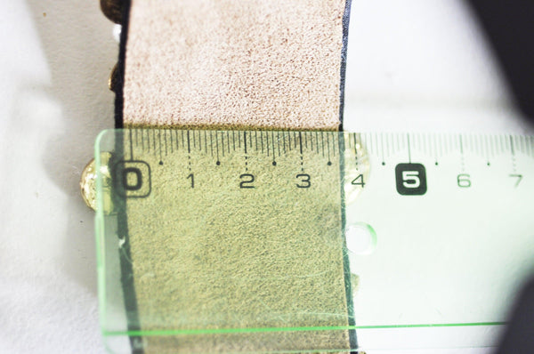 EP-Serre-tête cheveux médaille doré strass perles 110mm, x1 (G0416)