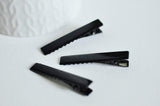 EP Supports barrette métal noir 46mm, x2 (G1410)