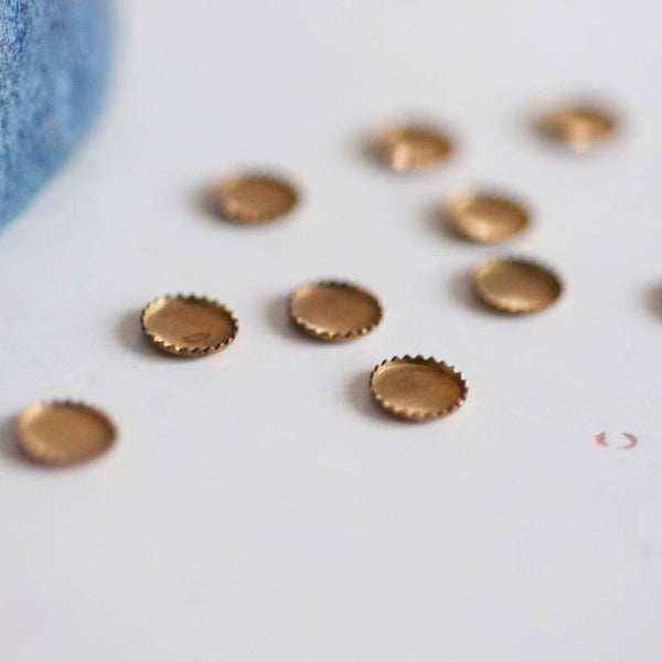 EP Supports de cabochons ronds 6mm, x 50