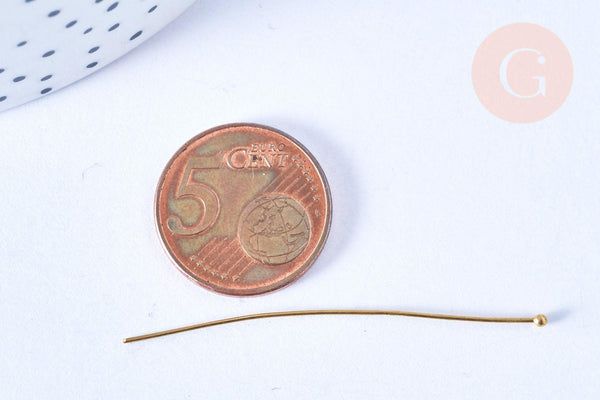 EP Tiges clous apprêts laiton laiton brut 50mm