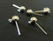 EP clous-puces oreille boule platine et anneau,fournitures créatives, boucles d'oreille,création bijoux,oreille percée,diamètre 5mm, x 10