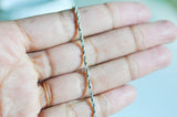 EP collier 2 couleurs argent massif,-chaine serpet,chaine complète,création collier,argent 925, création bijoux0.8mm,40cm-G0277