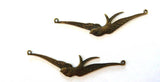 EP connecteur hirondelle bronze, fourniture créative,pendentif oiseau, pendentif bronze, création bijoux, 6cm