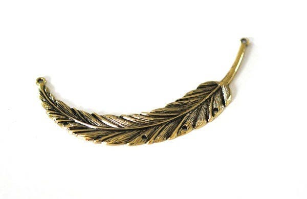 EP pendentif chandelier plume, apprêts bronze,plume bronze,connecteur, pendentif bronze, sans nickel, création bijoux,19cm-
