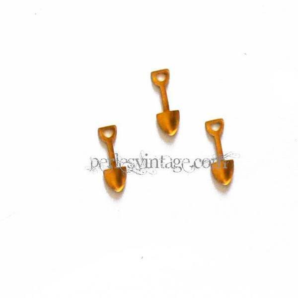 EP-pendentif mini pelle en laiton x 2, G7522