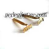 EP-pendentif mini rateau en laiton, x 2 (G7521)