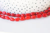 EP perle ovale corail rouge, perles corail, fabrication bijoux,corail rouge,corail naturel, 9-13x6-7.5mm, le fil 35 perles G5034