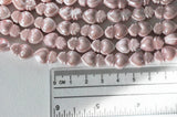 EP perle porcelaine rose clair coeur irisé,perle céramique, fabrication bijoux, céramique blanche, x 20, 16mm G4587