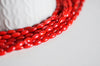 EP perles ovales corail naturel teinté rouge 4x8mm, perles coquillage fabrication bijoux, x1 fil de 39cm - G533