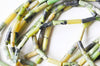 EP perles tube jade Australien vert1 3mm, x1 fil de 28 perles (G4016)
