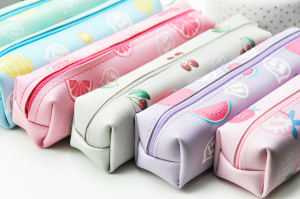 EP trousse stylos rectangulaire motif fruit, 20cm, x1 G4040