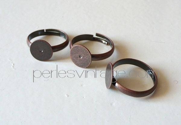 EP x 4 supports de bague réglables couleur Cuivre