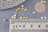 Element rond à coller en zamac doré,fournitures à coller pour décorer pierres et bijoux,4x2mm, x10 G5271