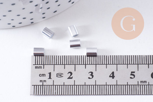 Embouts à sertir pour câble 1mm aluminium platine, x10 (G10585)