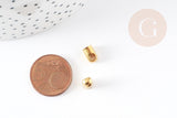 Embouts chaine-cordon laiton brut 5mm, x50 (9gr) (G2168)
