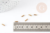 Embouts chaine-cordon laiton brut 7x2mm, x50 (4.6g) (G1917)