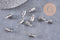 Embouts corde acier 304 inoxydable platine à pincer 12mm, x10 (G10236)