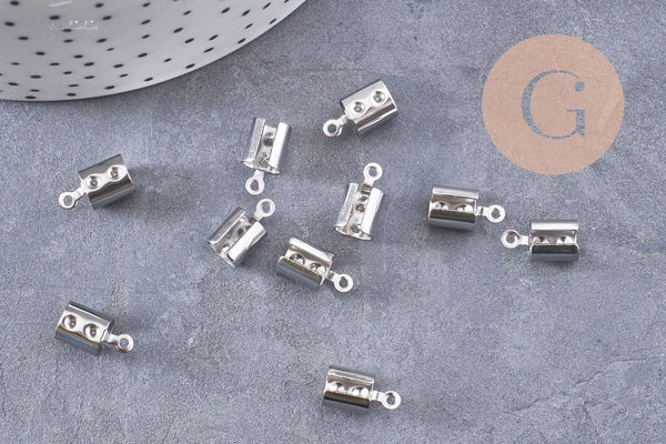 Embouts corde acier 304 inoxydable platine à pincer 12mm, x10 (G10236)
