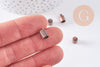 Embouts corde métal cuivre à coller 5.5mm, x10 (G0688)