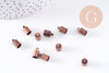Embouts corde métal cuivre à coller 5.5mm, x10 (G0688)