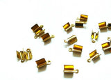 Embouts corde métal doré à pincer 11mm, x10 (G1806)