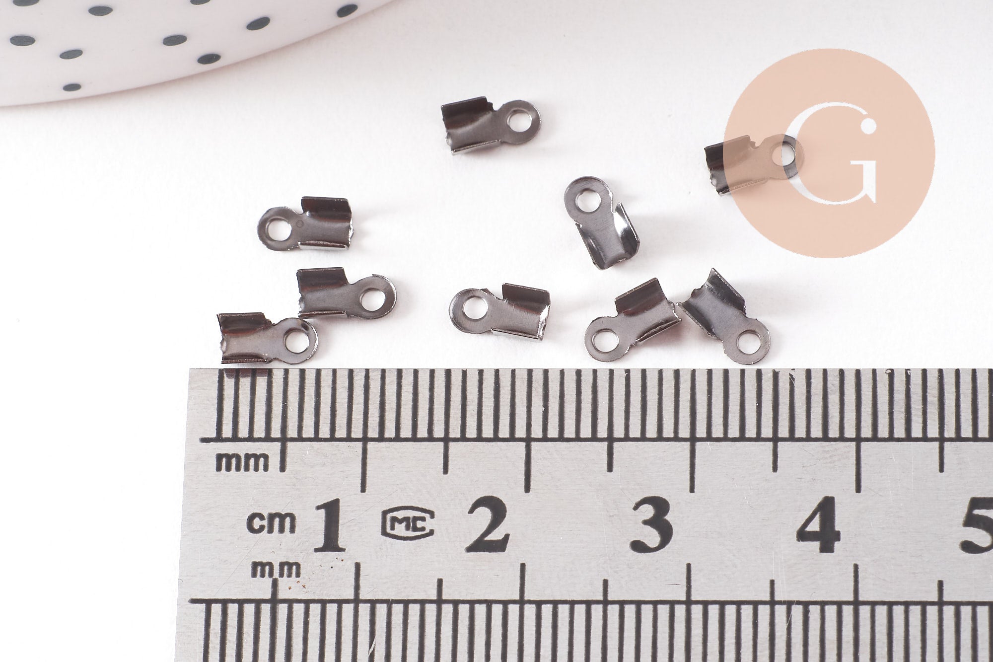 Embouts corde noirs metalgun à pincer 6mm, x100 (G2165)