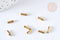 Embouts cordon acier inoxydable 304 doré 7.5mm, x10 (G7369)