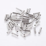 Embouts cordon et chaine acier 304 platine 7x1.6mm, x10 (G4048)