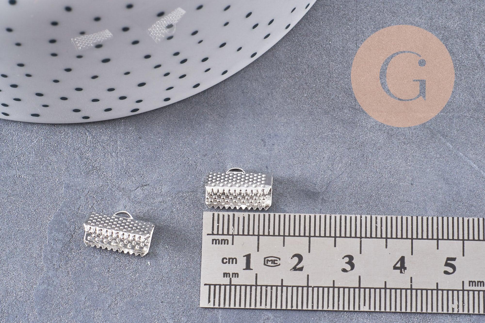 Embouts ruban fer argenté 13mm, x50 (22.8gr) (G0900)