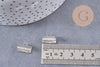 Embouts ruban métal argenté 13mm, x50 (22.8gr) (G0900)