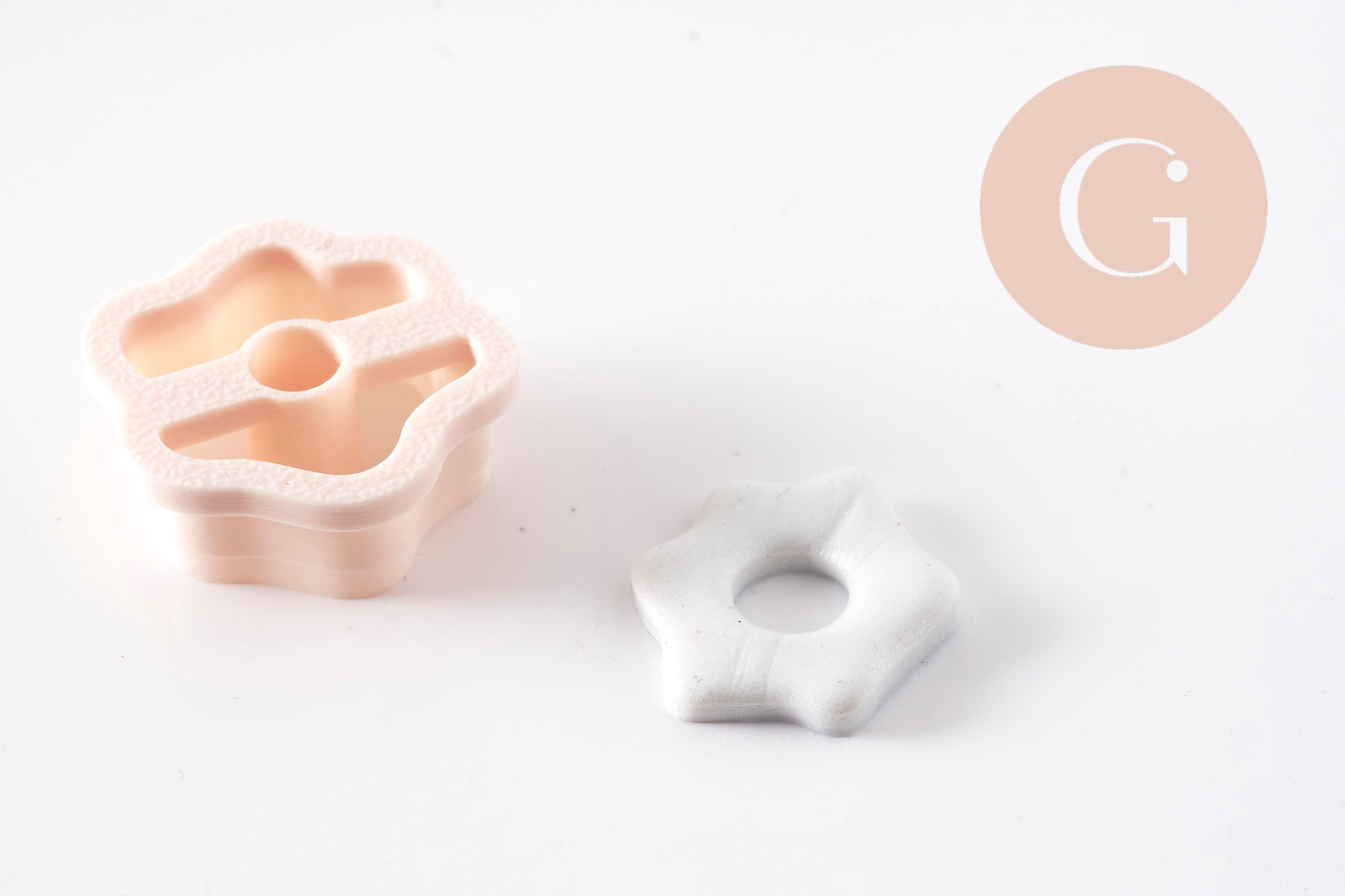 PHOTO 5 CHOIX A FAIRE Emporte-Pièce Pâte polymère Fleur créole interchangeable 20mm, x1 (G10957) VALIDE