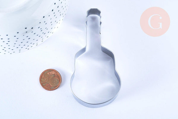 Emporte-pièce guitare, Moule patisserie, emporte-pièce en acier inoxydable pour cuisine gateau et loisirs créatifs,9cm, x1 G4018