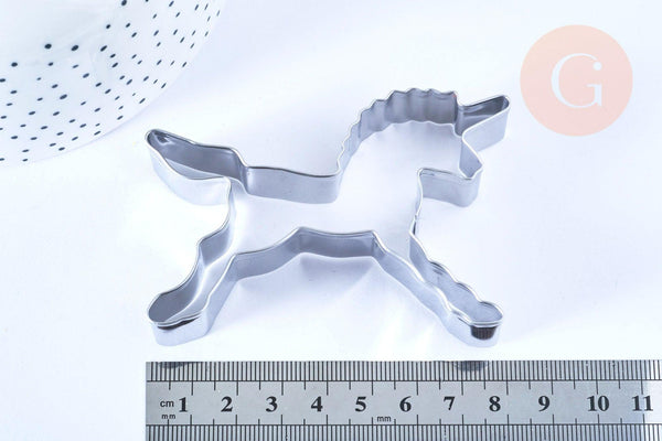 Emporte-pièce licorne, Moule patisserie, emporte-pièce en acier inoxydable pour cuisine gateau et loisirs créatifs,8.3cm, x1 G5087