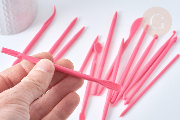 Ensemble d'outils modelage sculpture poterie 14 pièces, x14 outils (G5746)